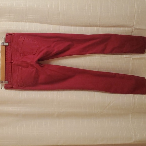 Express Red Jeans Womens Size 0 Red Zelda Slim Fit Ultra Low Rise Jeans - Picture 9 of 16